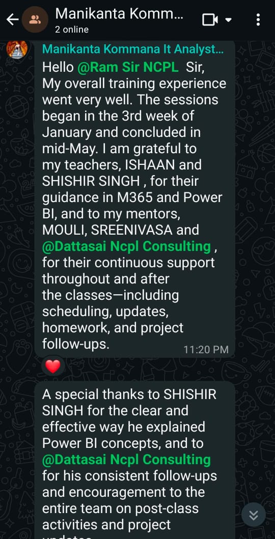 M365 IT Analyst Training Success