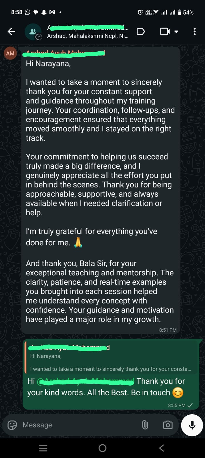 Google Review — Professionalism and Dedicated Support